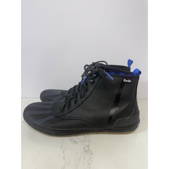 Keds Boots Womens Size 9 Scout Splash Duck Rain Ortholite Black Blue Waterproof - Picture 10 of 15